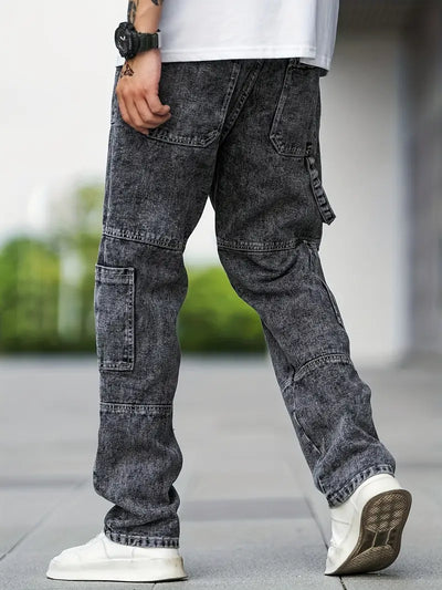 Casual cargojeans voor heren met grote zakken