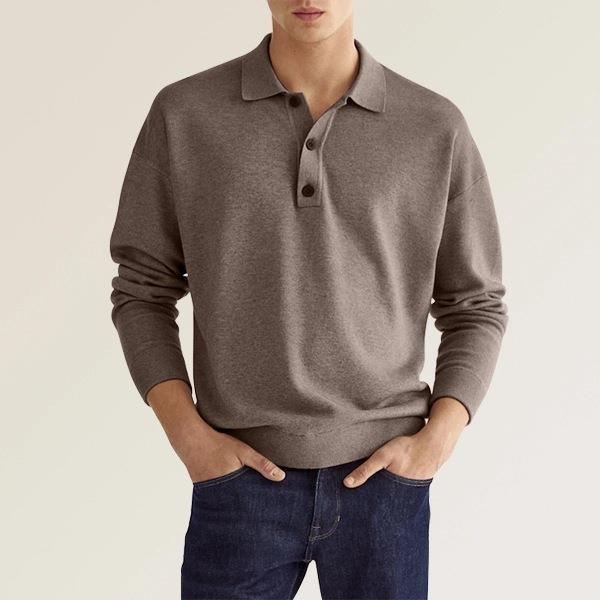 Pamora-mode | Poloshirt - Herenpolo met lange mouwen