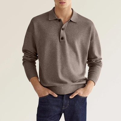 Pamora-mode | Poloshirt - Herenpolo met lange mouwen