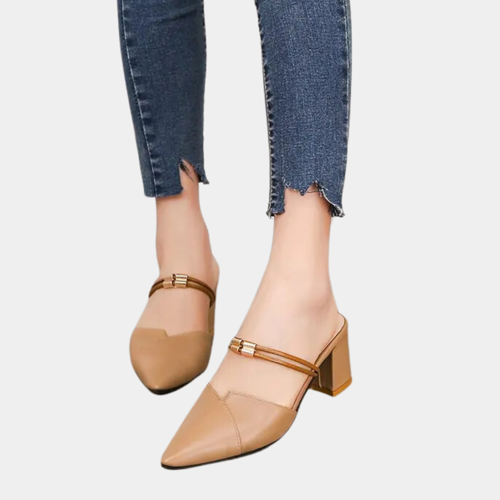 Elegant sandals with heels for women