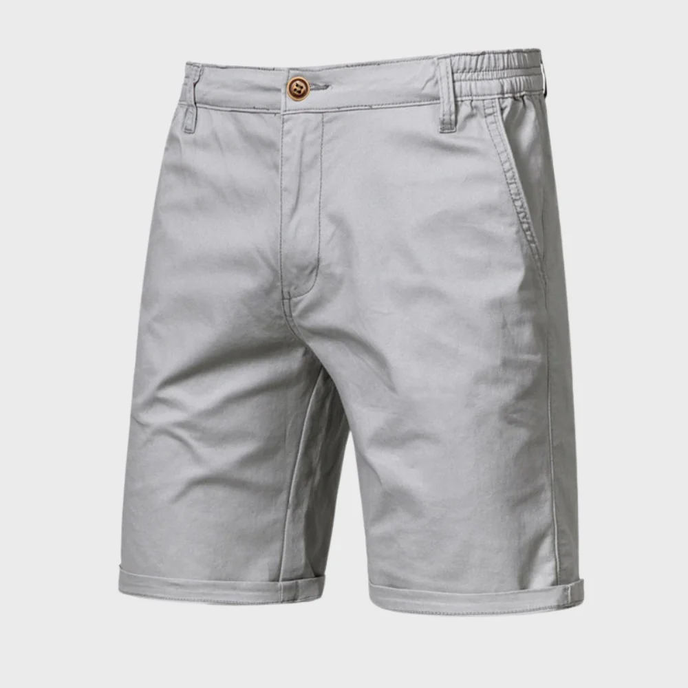 Men's Chino Shorts – Casual Cotton Shorts with Elastic Waist 