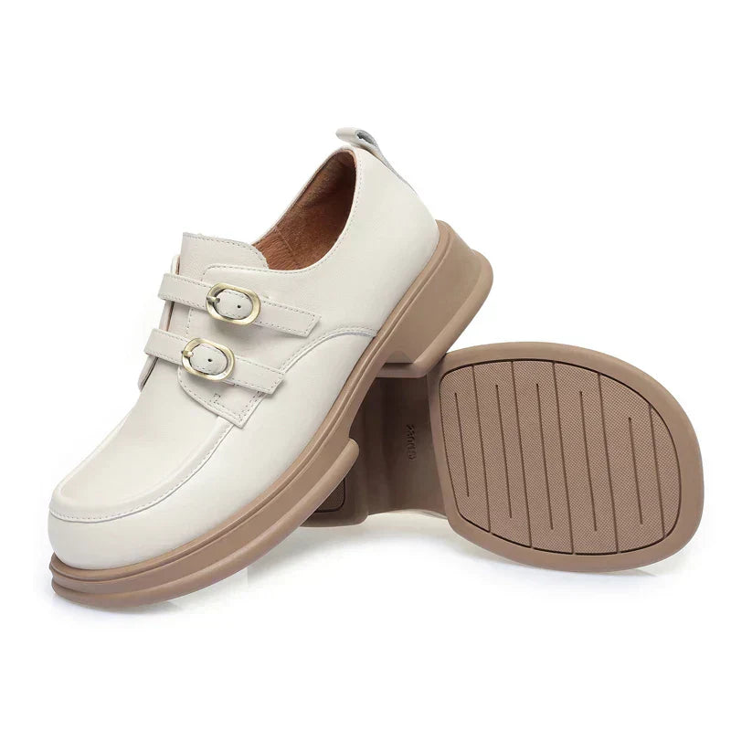 Loise - British-style loafers with double buckle
