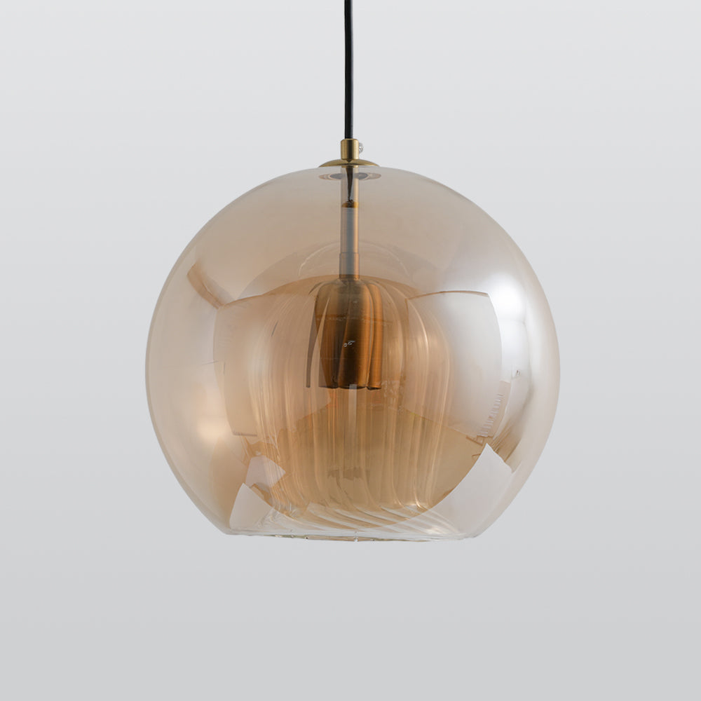 Hailenor - Glass Pendant Light Clear Amber LED