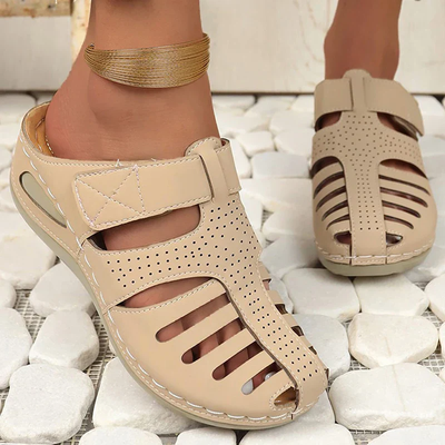 Dames Sandalen - Open Teen - Klittenbandsluiting - Ademend Design