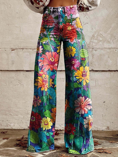 Boho vintage jeans voor dames
