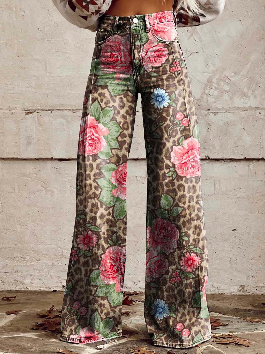 Boho vintage jeans voor dames