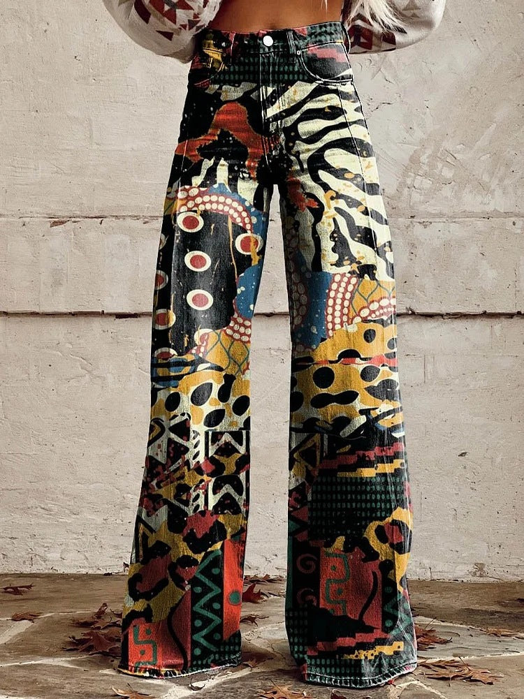 Boho vintage jeans voor dames