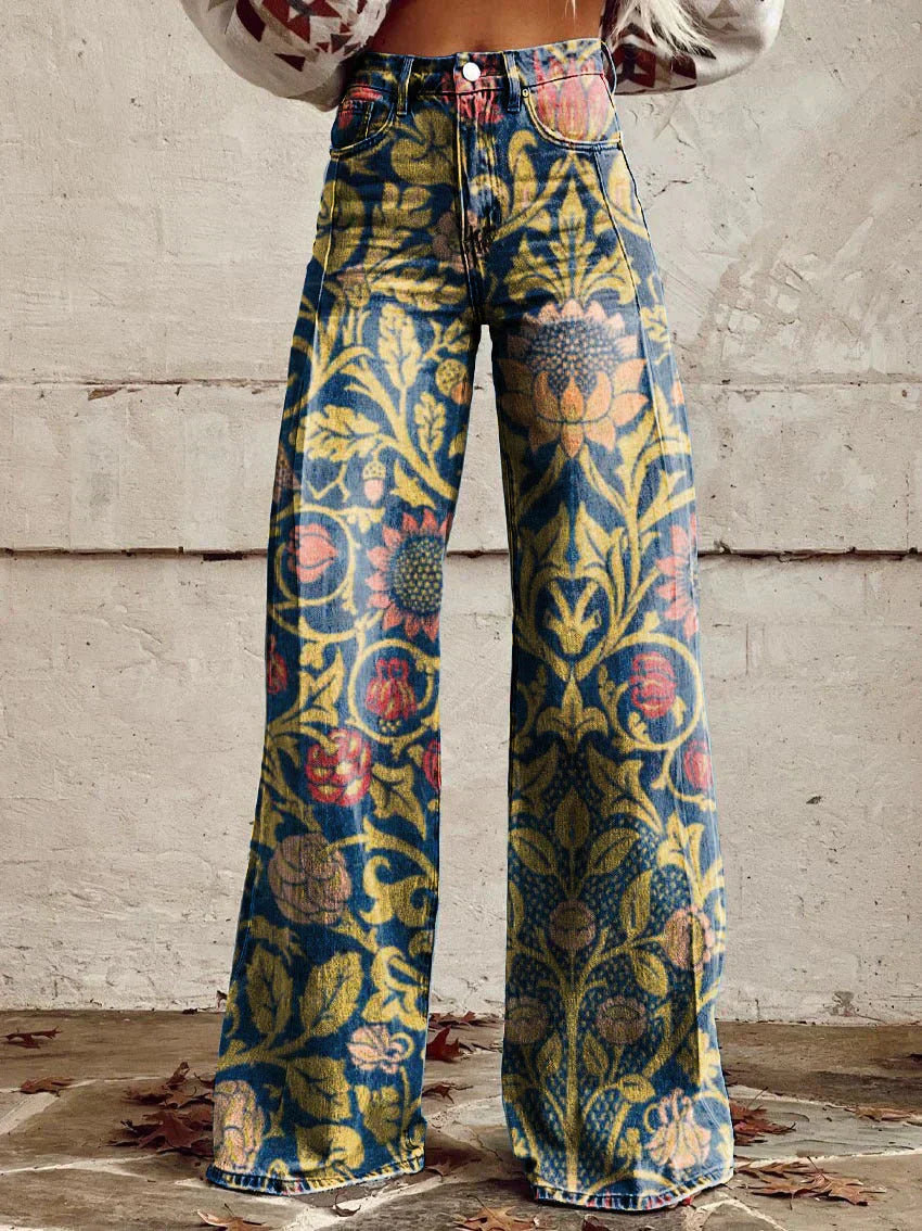 Boho vintage jeans voor dames