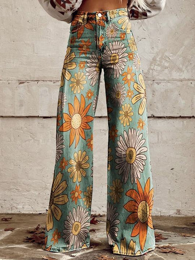 Boho vintage jeans voor dames