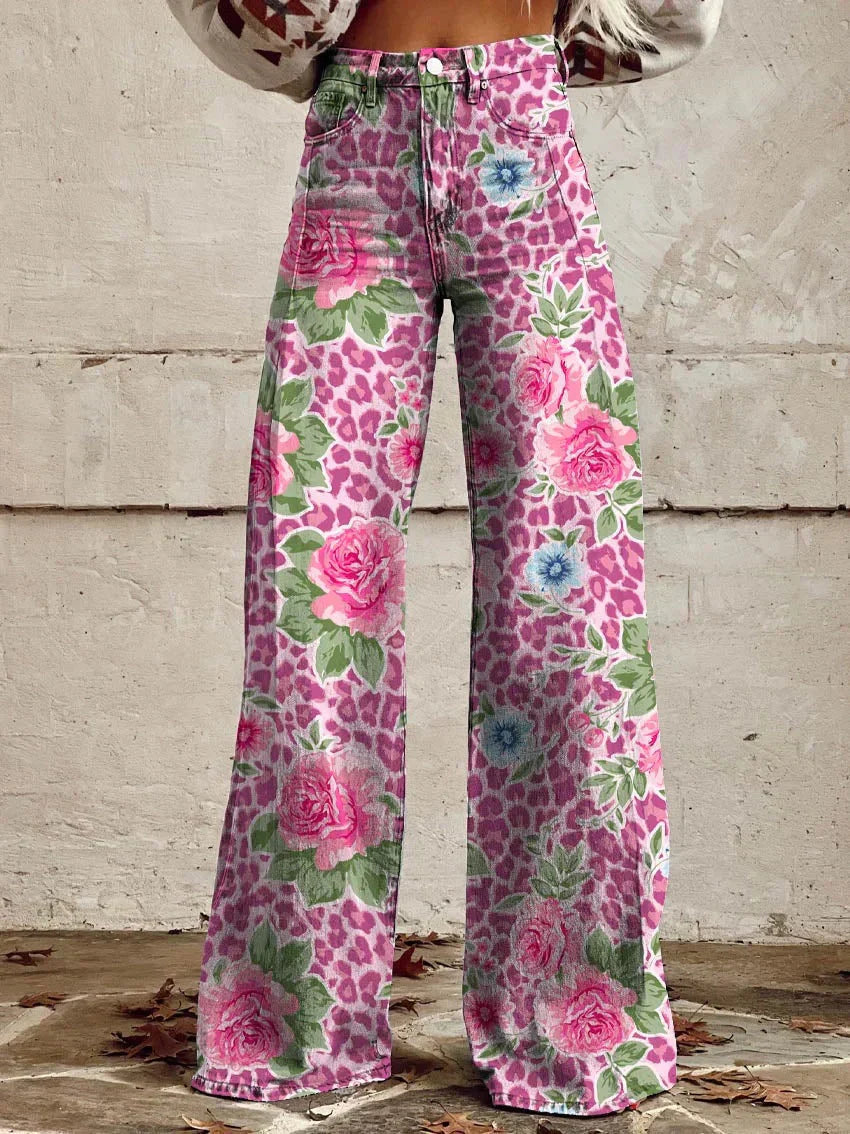 Boho vintage jeans voor dames