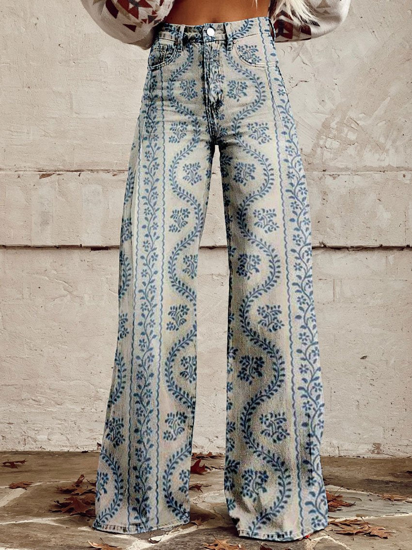Boho vintage jeans voor dames