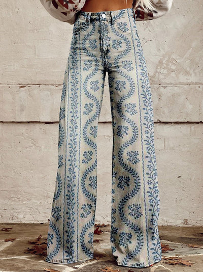 Boho vintage jeans voor dames