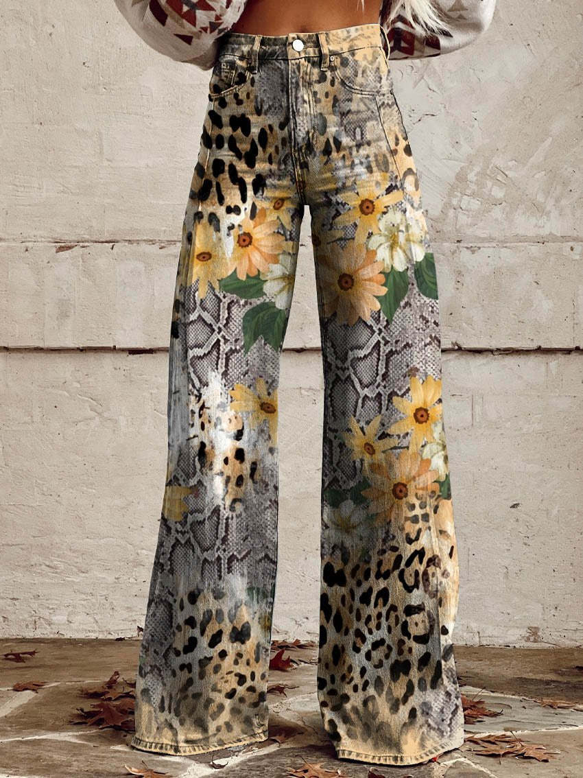 Boho vintage jeans voor dames