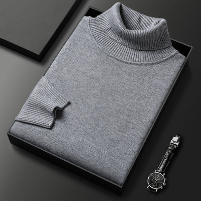 Men's turtleneck – Fine knit with stand-up collar 