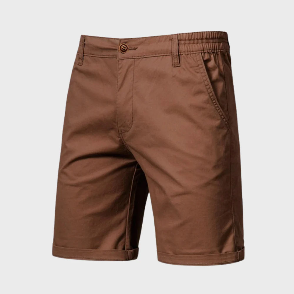 Men's Chino Shorts – Casual Cotton Shorts with Elastic Waist 