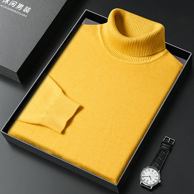 Men's turtleneck – Fine knit with stand-up collar 