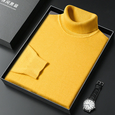 Men's turtleneck – Fine knit with stand-up collar 