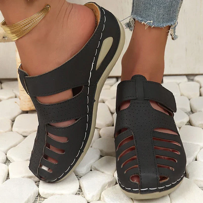 Dames Sandalen - Open Teen - Klittenbandsluiting - Ademend Design