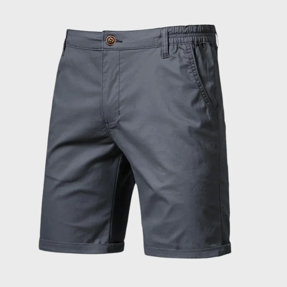 Men's Chino Shorts – Casual Cotton Shorts with Elastic Waist 