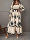 Abigail | Elegante Maxi Jurk met Geometrisch Patroon