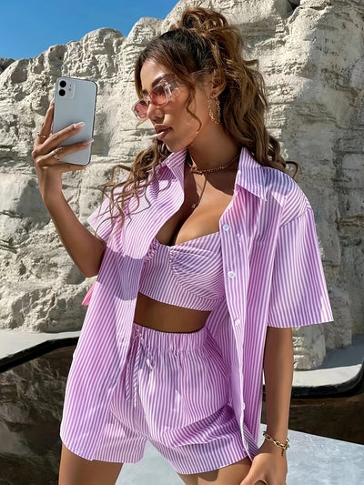 Abigail | Stijlvolle Lente Set met Strepen