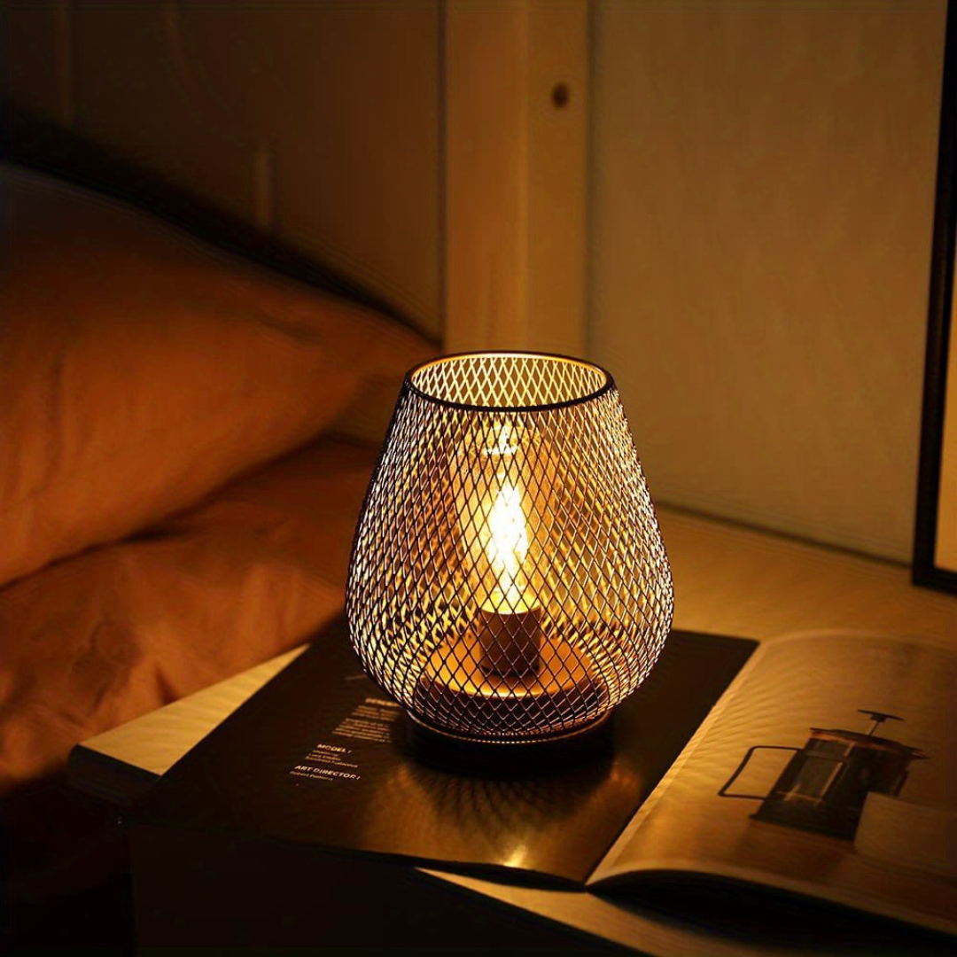 Avenora – Wireless Rechargeable Metal Mesh Table Lamp Warm White LED