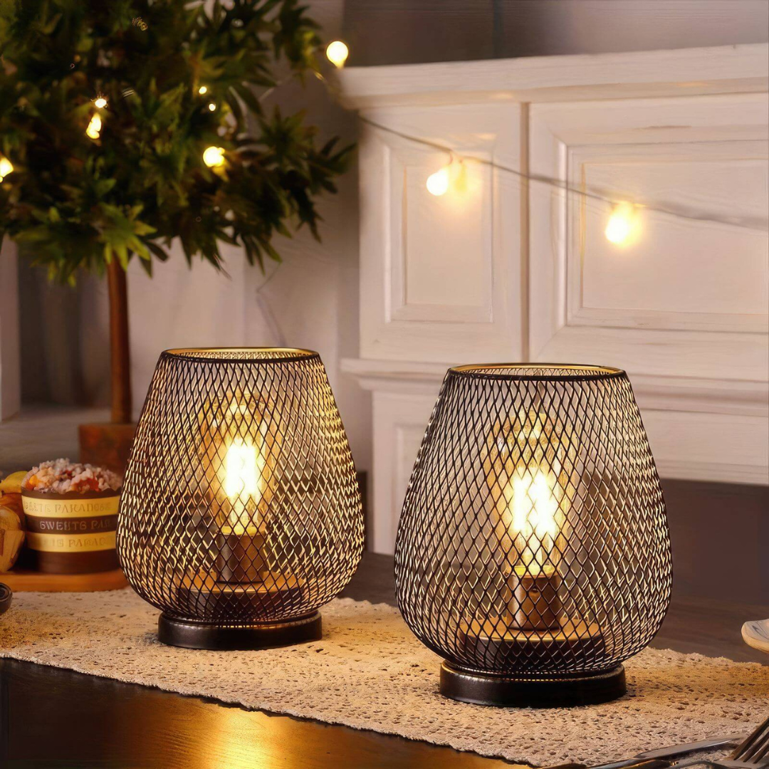 Avenora – Wireless Rechargeable Metal Mesh Table Lamp Warm White LED