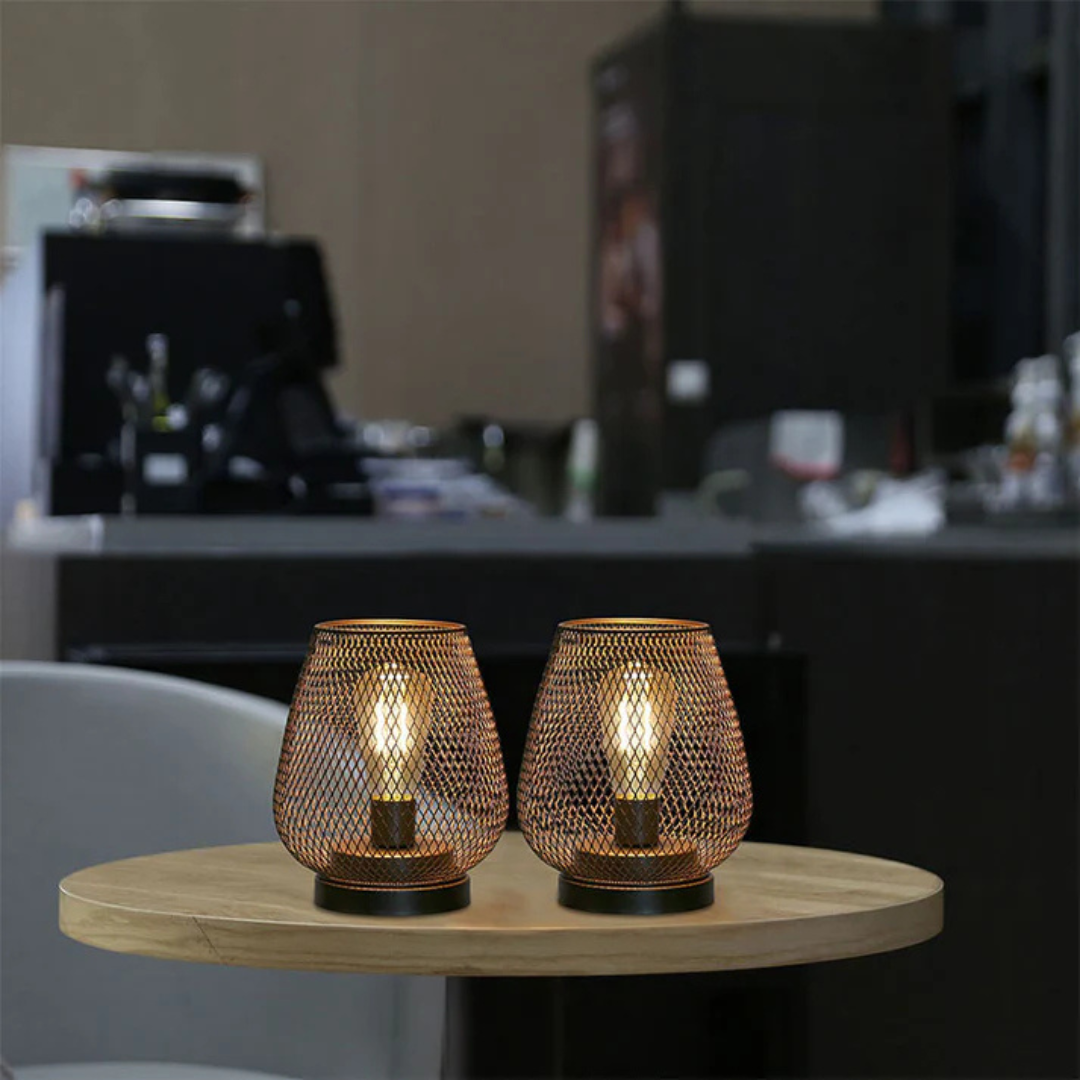 Avenora – Wireless Rechargeable Metal Mesh Table Lamp Warm White LED