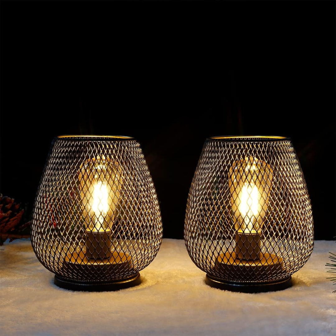 Avenora – Wireless Rechargeable Metal Mesh Table Lamp Warm White LED