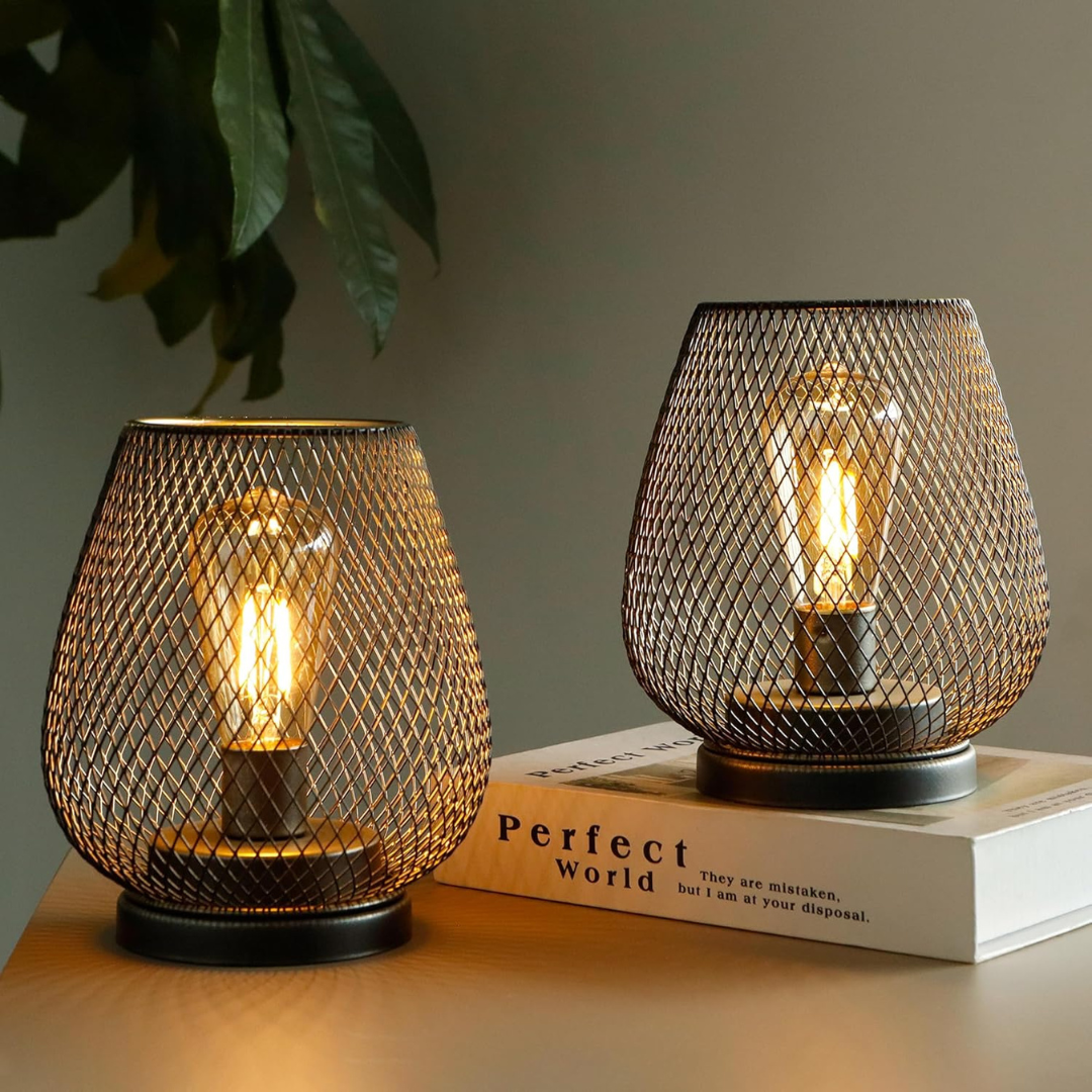 Avenora – Wireless Rechargeable Metal Mesh Table Lamp Warm White LED