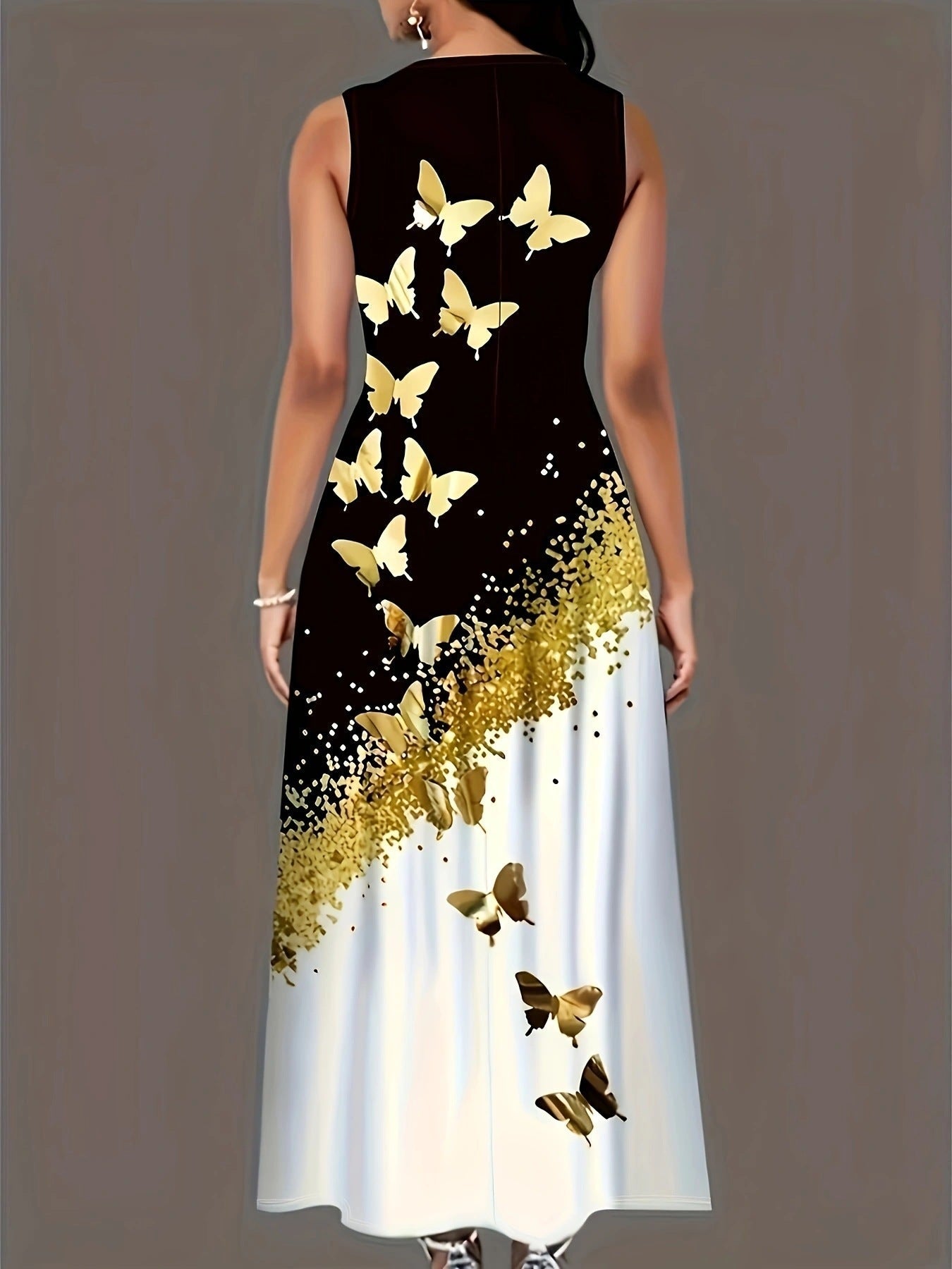 Adaline | Elegante Vlinderjurk Met Pockets En Vloeiende Pasvorm