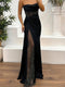 Addie | Zwarte Avondjurk met Pailletten en Mesh Detailing