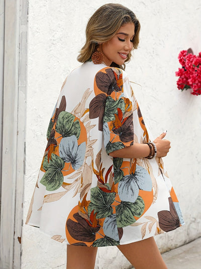 Addison | Zomer Kimono & Short Set met Tropische Print