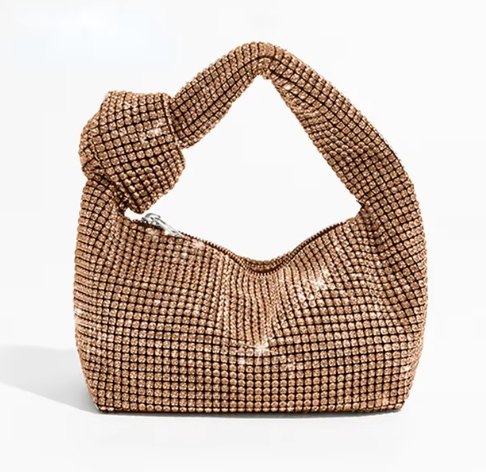 Aeliana | Luxe Kristallen Handtas met Elegante Knoopsluiting