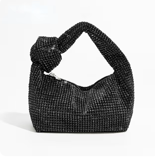 Aeliana | Luxe Kristallen Handtas met Elegante Knoopsluiting