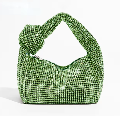 Aeliana | Luxe Kristallen Handtas met Elegante Knoopsluiting
