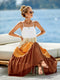 Agatha | Elegante Kleurblok Maxi Jurk voor Vrouwen
