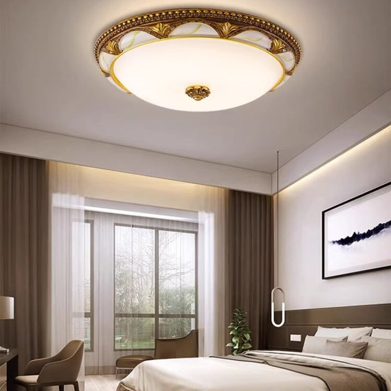 Alvaris – Vintage LED Ceiling Light with Brass Floral Design