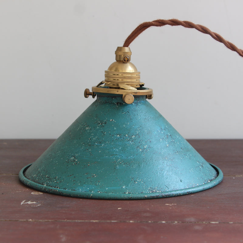 Valessio - Vintage LED Pendant Light Blue Metal Shade E14 Base