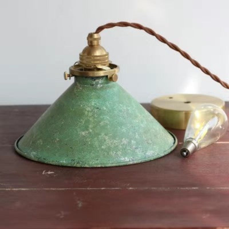 Valessio - Vintage LED Pendant Light Blue Metal Shade E14 Base