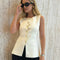 Alexa | Mouwloos Blazer Vest met Elegante Knoopsluiting