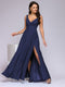 Alicia | Elegante Maxi Jurk met Diepe V-hals en Split
