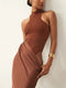 Alina | Elegante Hoge Hals Maxi Jurk Voor Feestjes