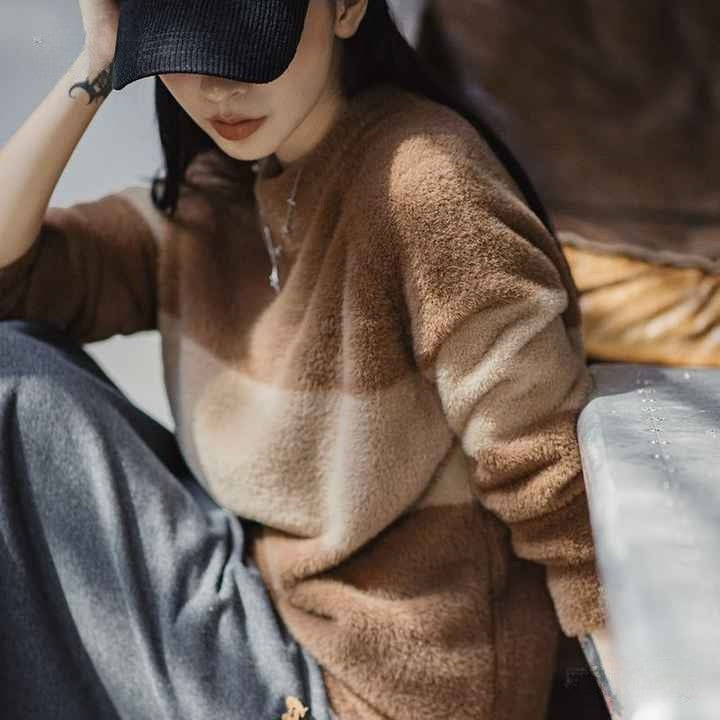 Aliya | Gezellige Geblokte Sweater Voor Koude Dagen