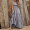 Allison | Elegante Maxi-Jurk met V-hals en Bloemenpatroon