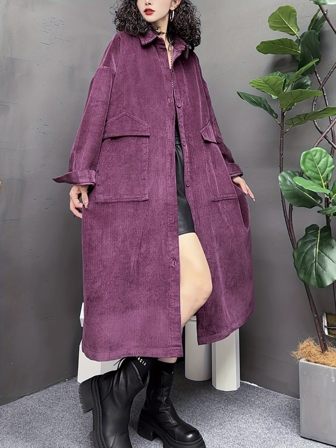 Amanda | Lange Trendy Trenchcoat met Stijlvolle Details