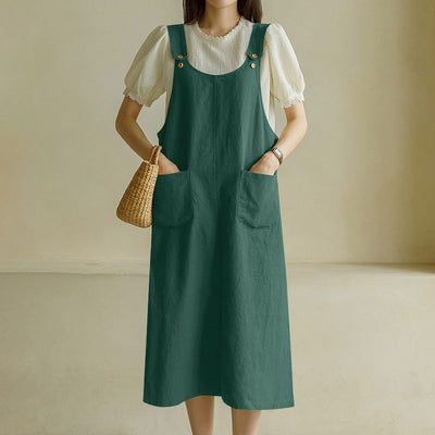Amara | Trendy Oversized Tuinjurk met Zakken