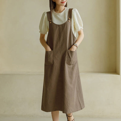 Amara | Trendy Oversized Tuinjurk met Zakken
