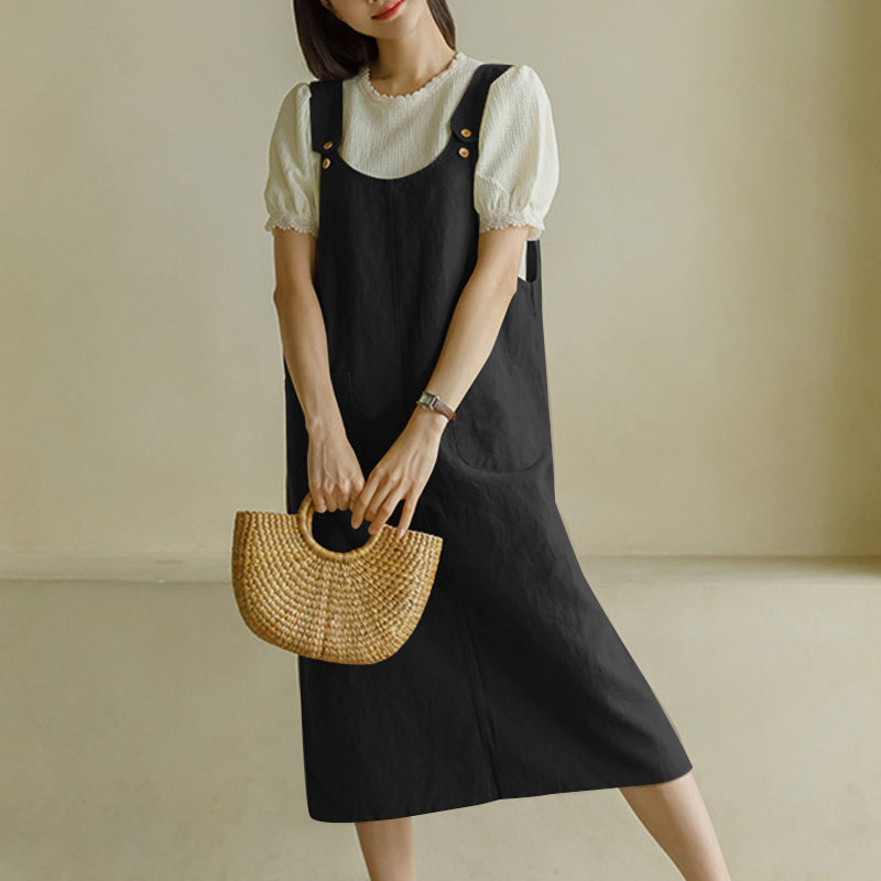 Amara | Trendy Oversized Tuinjurk met Zakken