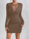 Amelia | Verleidelijke Bodycon Jurk met Diepe V-Hals